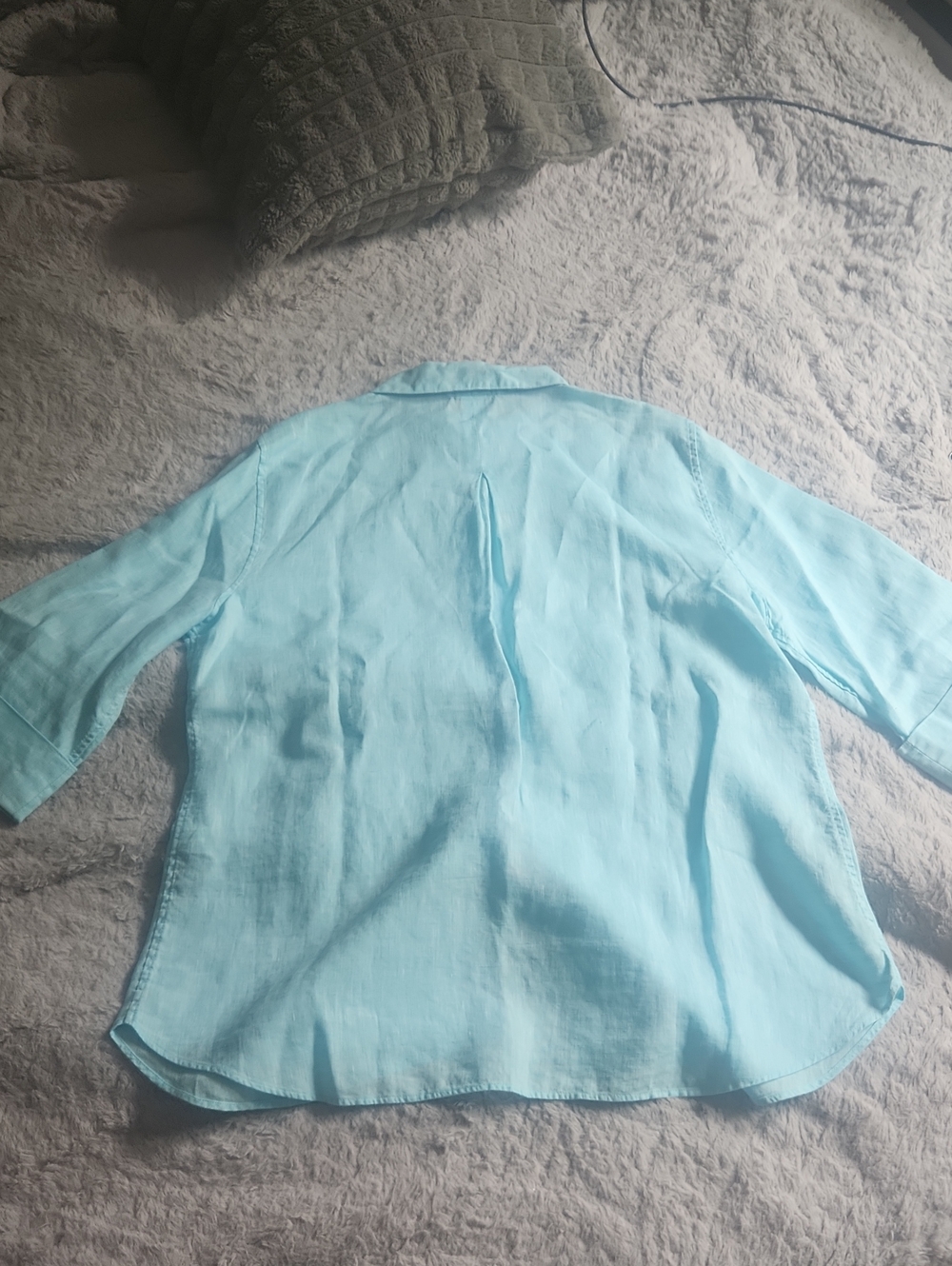 Chicos Light Blue Linen Shirt - Picture 3 of 3